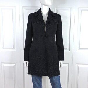 NINE WEST women's Black paisley blazer size XS like new!!
